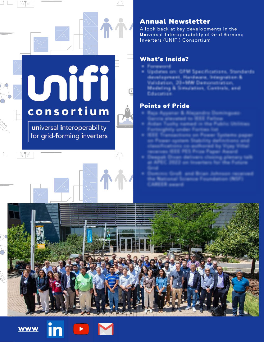 Cover of unifi's annual newsletter.